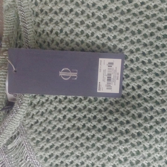 5/$25 Jennifer Lopez Kohls Sweater Fishnet Metallic XL - Picture 3 of 4
